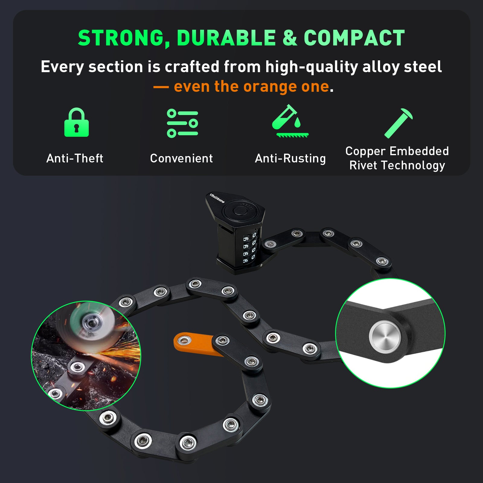 ECLIO Password Folding Lock