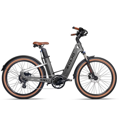 ECLIO Air Carbon Fiber Electric Bike for Adults with 1000W Peak Motor 25MPH Ebike with 48V Built-in Dual Batteries, 121 Miles Range, 26'' Tires, 7-Speed, Front Suspension Electric Bicycle