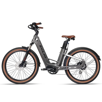 ECLIO Air Carbon Fiber Electric Bike for Adults with 1000W Peak Motor 25MPH Ebike with 48V Built-in Dual Batteries, 121 Miles Range, 26'' Tires, 7-Speed, Front Suspension Electric Bicycle