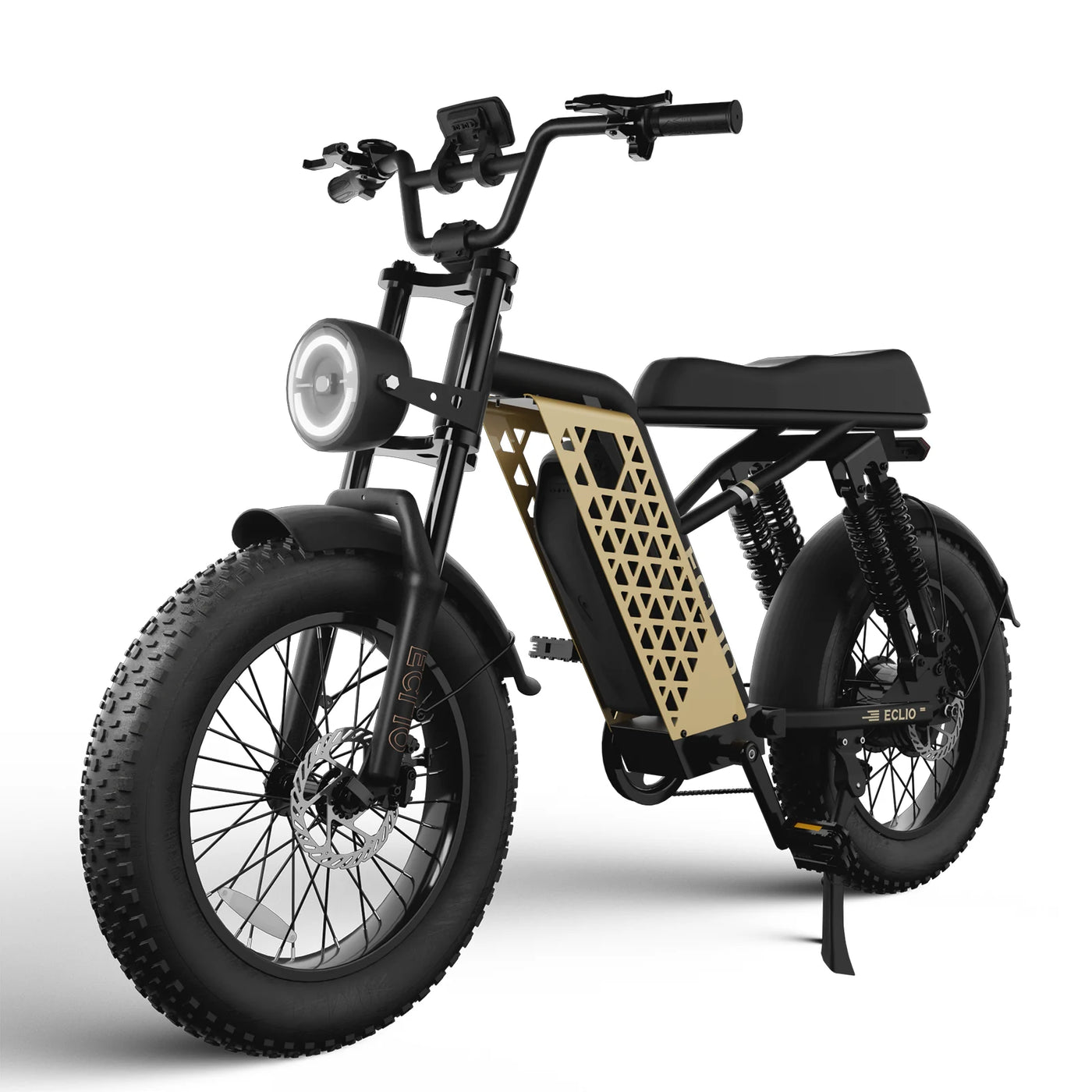 ECLIO F01 Electric Bike for Adults 750W Peak Motor 20MPH Electric Dirt Bike with 48V 13Ah Battery 55-75 Miles, 20" Fat Tire Electric Motorcycle Commuting Off Road Ebike with 6-Layer Shock Absorption & Brakes